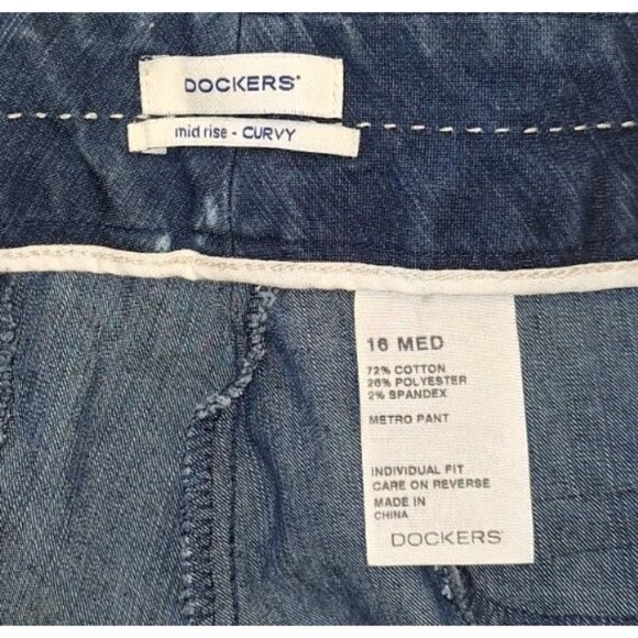 Dockers Women's Size 16 Blue Jeans Custom Bleached 36x30 - Picture 4 of 5